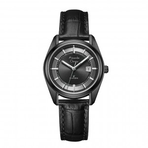 Alexandre Christie AC 8695 Full Black Lady Leather LDLIPDG